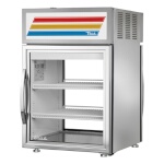 True GDM-05PT-S-HC-FGD01 - Pass-Thru Merchandiser, countertop, (1fr/1bk) glass hinged door